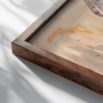 Farvestudie til Langelinie billedet III 1922 1927 Edvard Weie close up dark wood mockup