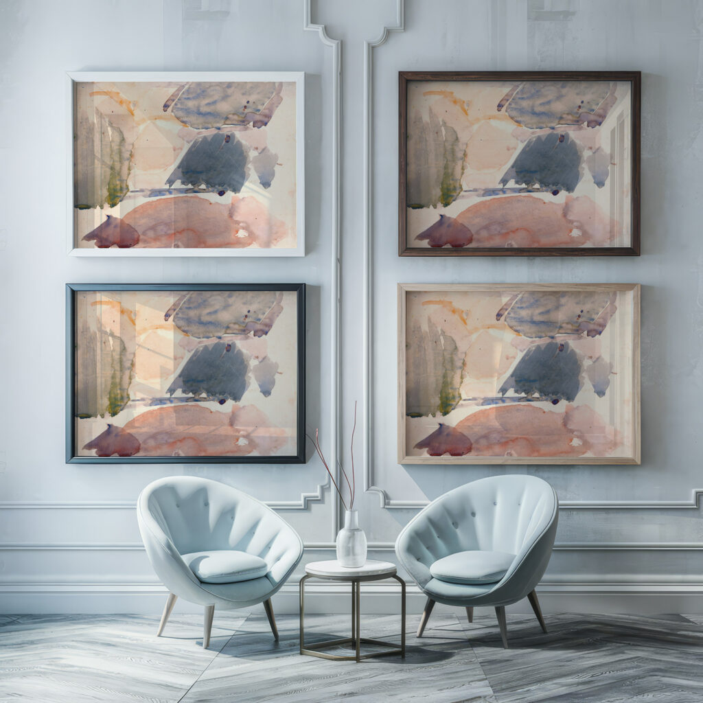 Farvestudie til Langelinie billedet III 1922 1927 Edvard Weie framed posters mockup