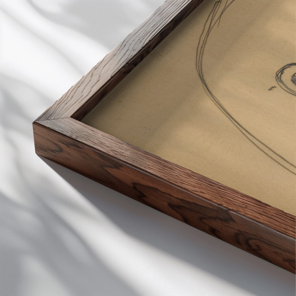 Fatima 1916–17 Francis Picabia close up dark wood mockup