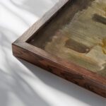 Feast in front of the House 1940 1949 Cyprian Majernik close up dark wood mockup