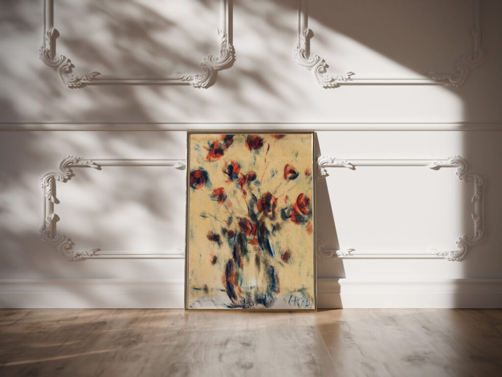 Feldmohn in blauer Vase 1923 Christian Rohlfs video mockup