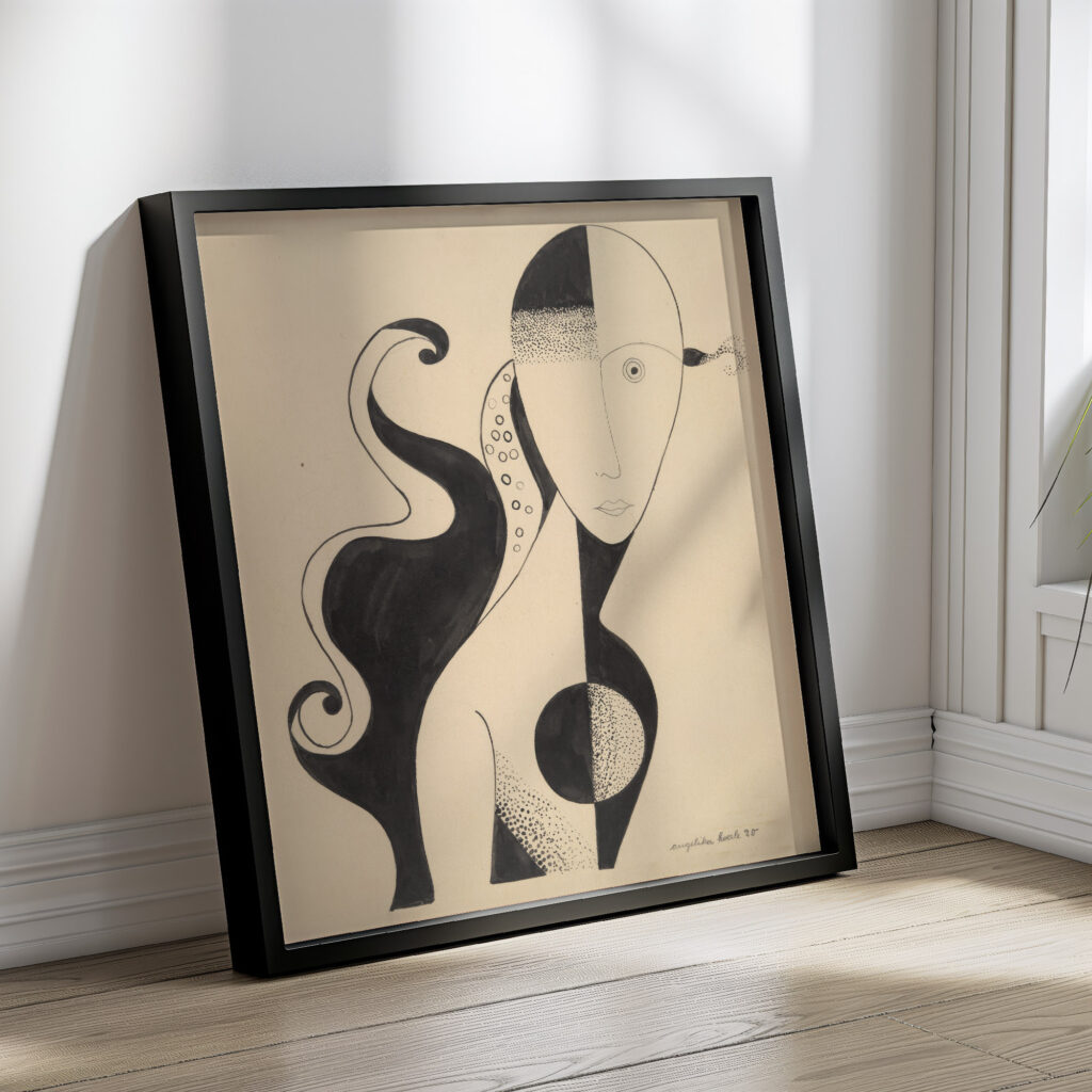 Female Bust 1920 Angelika Hoerle 4 mockup