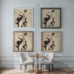 Female Bust 1920 Angelika Hoerle framed posters mockup