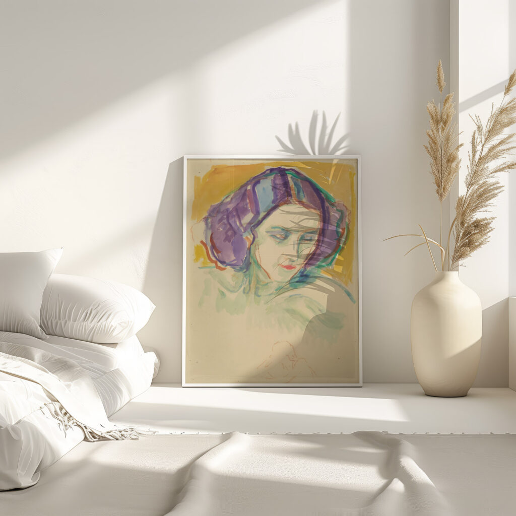 Female head 1932 1942 Edvard Munch 4 mockup