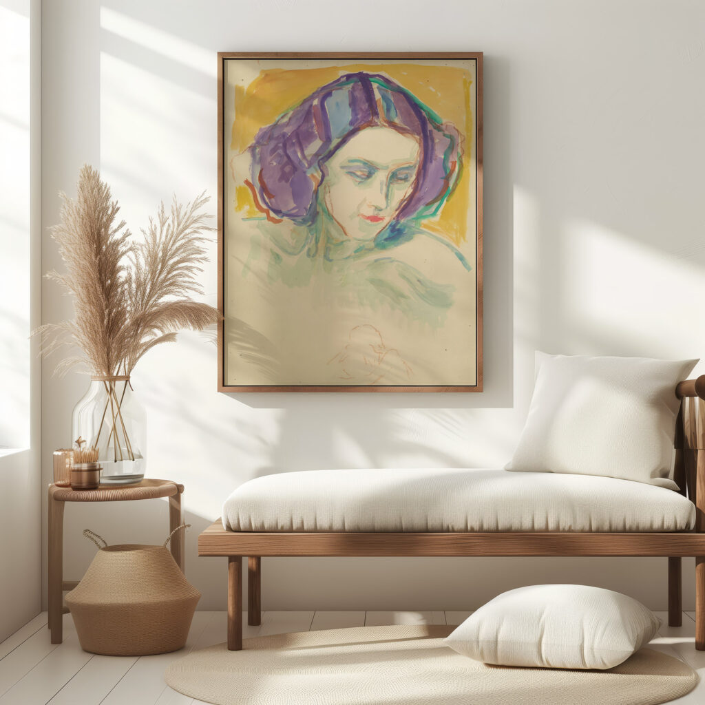 Female head 1932 1942 Edvard Munch 5 mockup