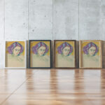 Female head 1932 1942 Edvard Munch framed posters mockup