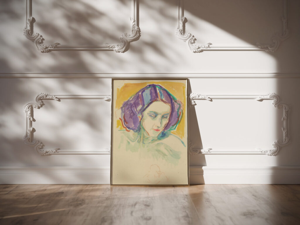 Female head 1932 1942 Edvard Munch video mockup