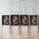Femme Assise Seated Woman c. 1917 Maria Blanchard framed posters mockup