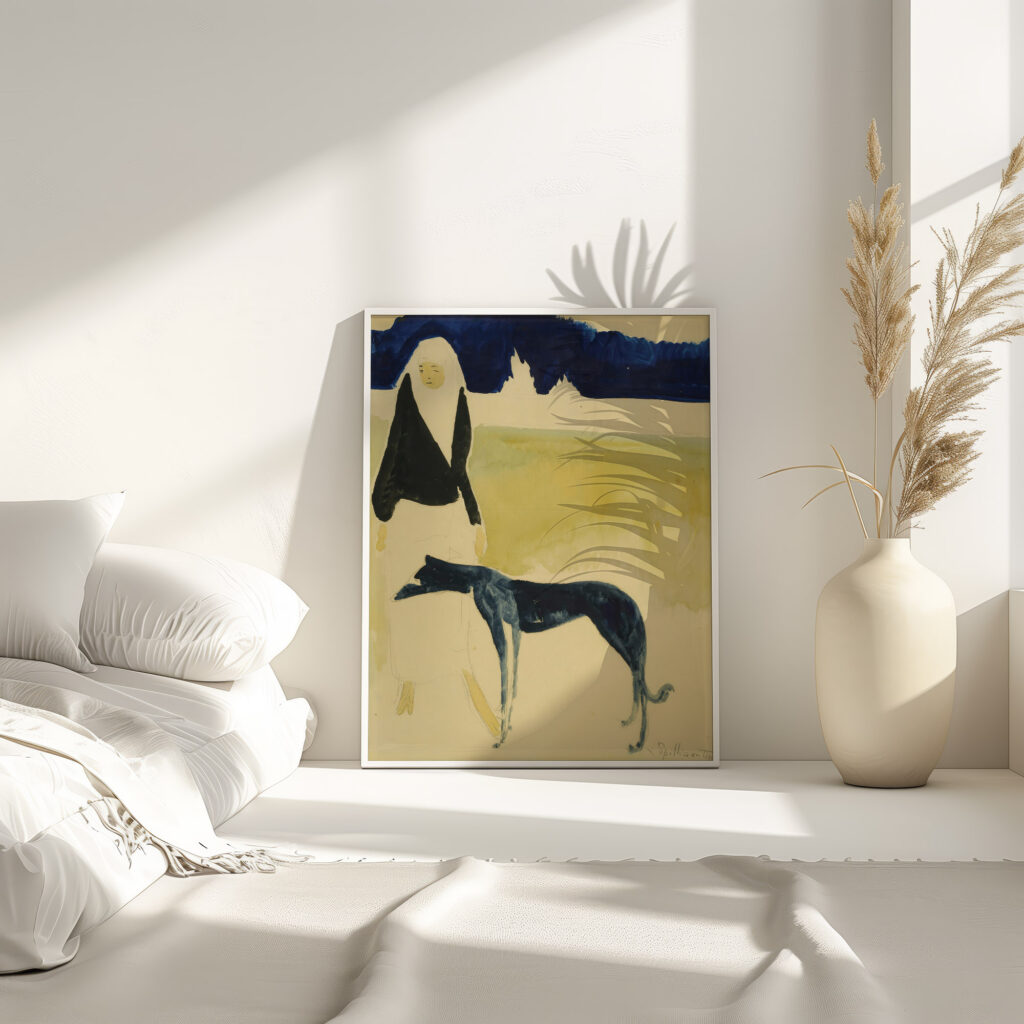 Femme Au Levrier 1917 Leon Spilliaert 4 mockup