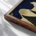 Femme Au Levrier 1917 Leon Spilliaert close up dark wood mockup