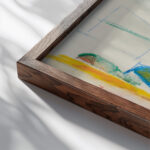 Femme devant la glace 1914 Ferdinand Schirren close up dark wood mockup