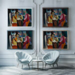 Femmes assises devant une fenetre 1914 Albert Gleizes framed posters mockup