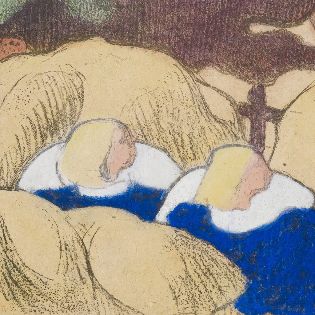 Femmes faisant les foins Women Making Haystacks 1889 Emile Bernard 8 mockup