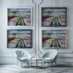 Field in Snow 1907 Edvard Munch framed posters mockup