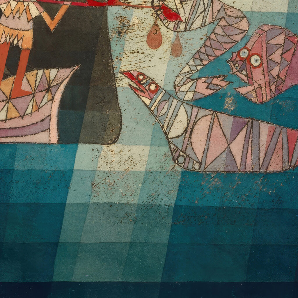 Fighting scene from the comic fantastic opera ‘the seafarer 1923 Paul Klee 8 mockup