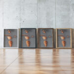 Figur auf grauem Grund 1928 Oskar Schlemmer framed posters mockup