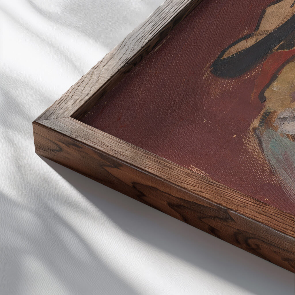 Figural Study 1935 Arnold Peter Weisz Kubincan close up dark wood mockup