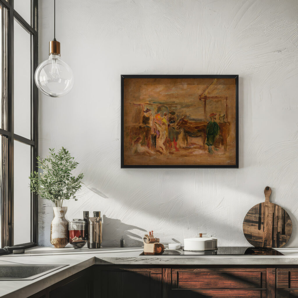 Figural scene with donkeys 1920 Tadeusz Makowski 6 mockup