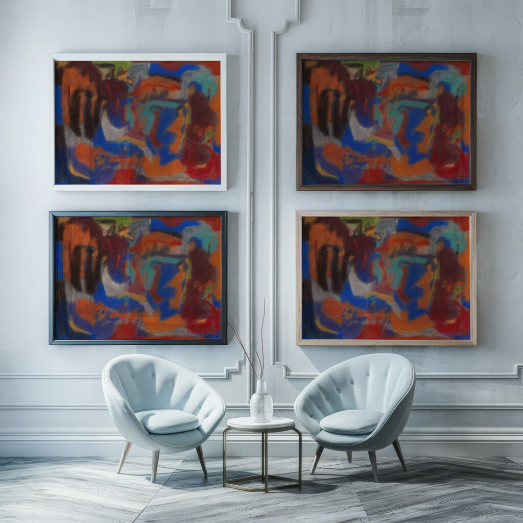 Figurale Komposition 1930 Adolf Holzel 1 framed posters mockup