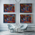 Figurale Komposition 1930 Adolf Holzel 1 framed posters mockup