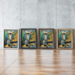 Figurale Komposition 1930 Adolf Holzel framed posters mockup