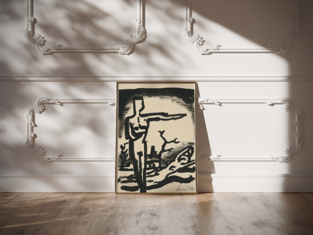 Figuralna kompozicia 1926 Konstantin Bauer video mockup