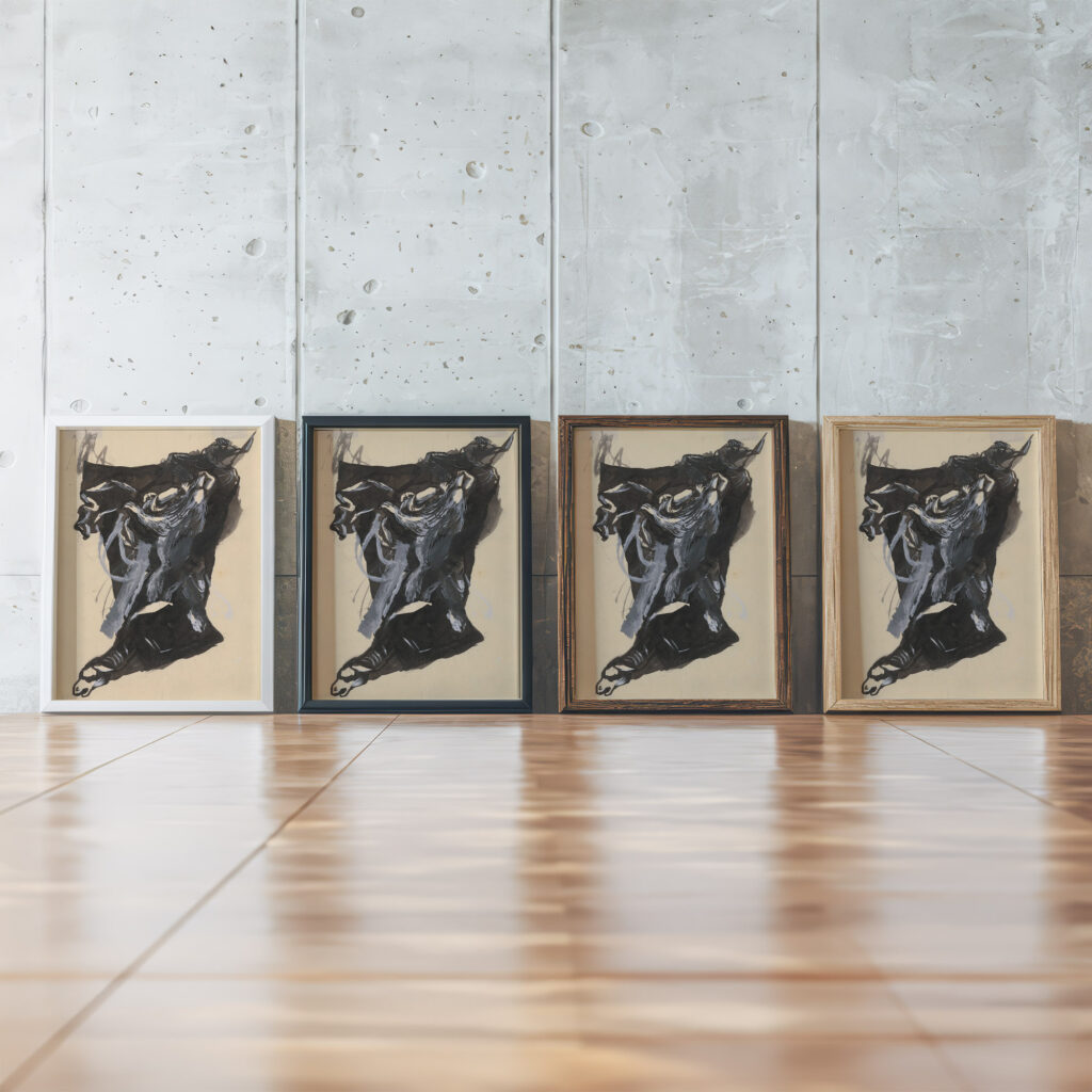 Figuralna kompozicia 2 1940–1944 Jan Novak framed posters mockup