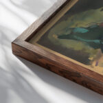 Figuralna kompozicia zapas 1940–1944 Jan Novak close up dark wood mockup
