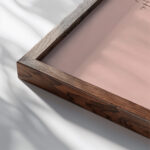 Figure H 2 Figur H 2 1921 Oskar Schlemmer close up dark wood mockup