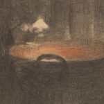 Figure Reading at a Table in an Interior at Night ca. 1891 Vilhelm Hammershoi 8 mockup