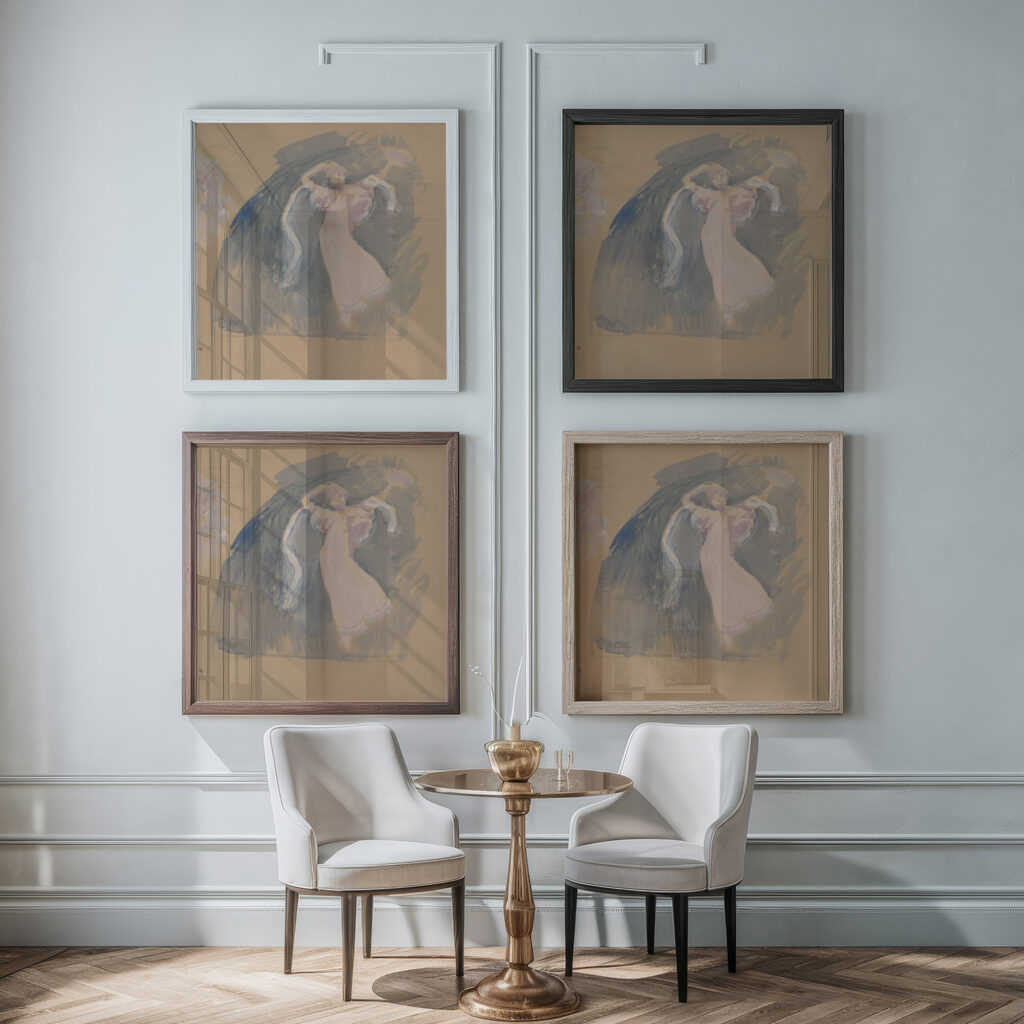 Figure Studies 1890 1897 Charles Sprague Pearce framed posters mockup