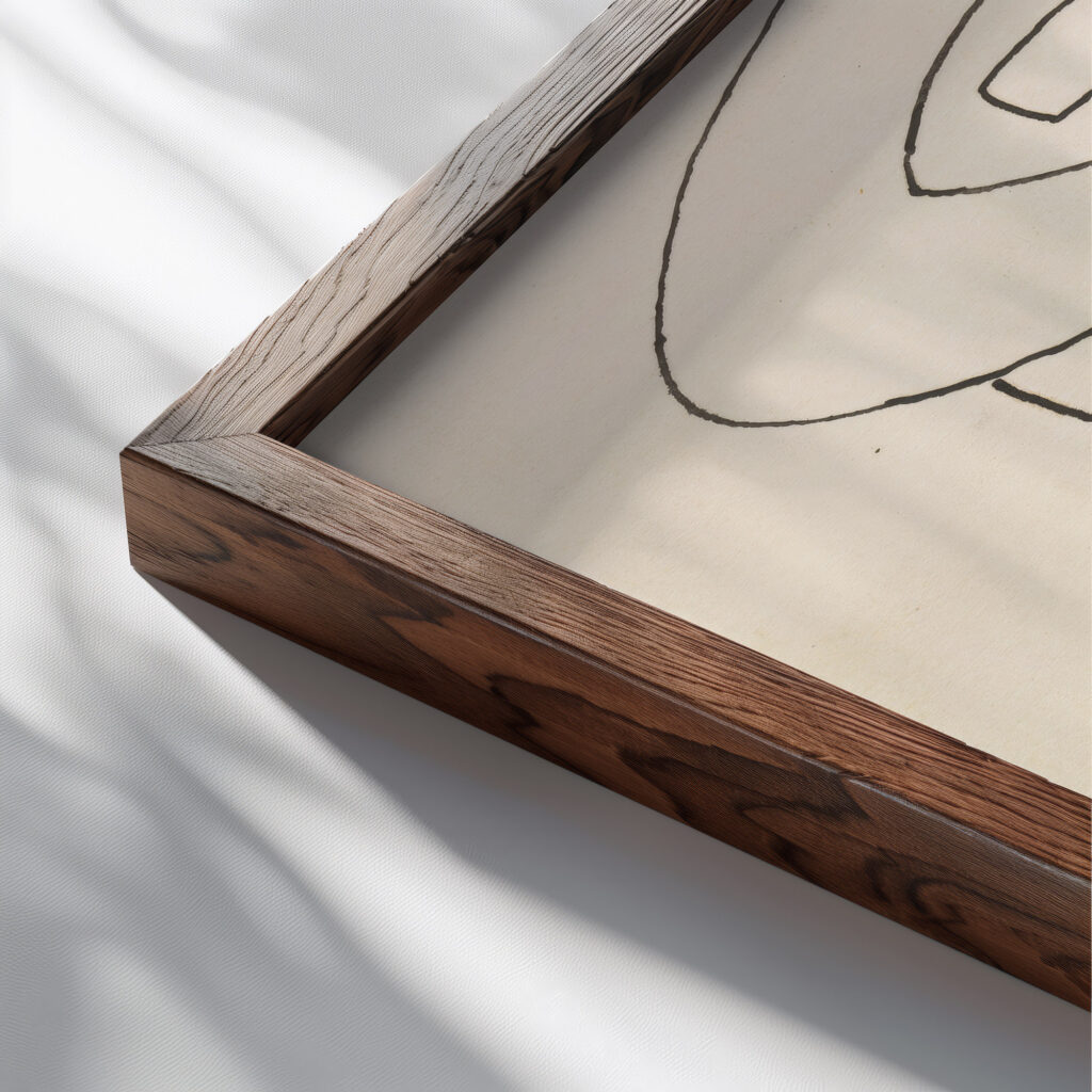 Figure Study for a Relief Design 1910 1915 Henri Gaudier Brzeska close up dark wood mockup