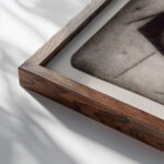 Figure in Glass 1916 1917 Arthur Bowen Davies close up dark wood mockup