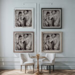 Figure in Glass 1916 1917 Arthur Bowen Davies framed posters mockup