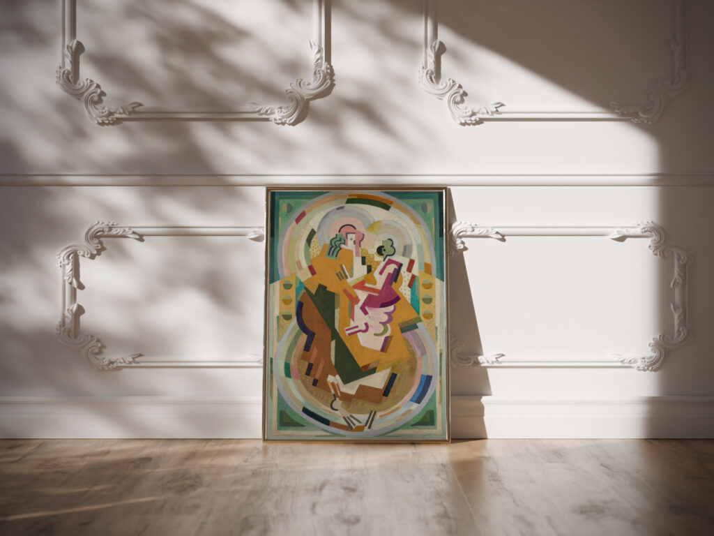 Figure suggeree dans une peinture mesure cadence rythme 1935 Albert Gleizes video mockup