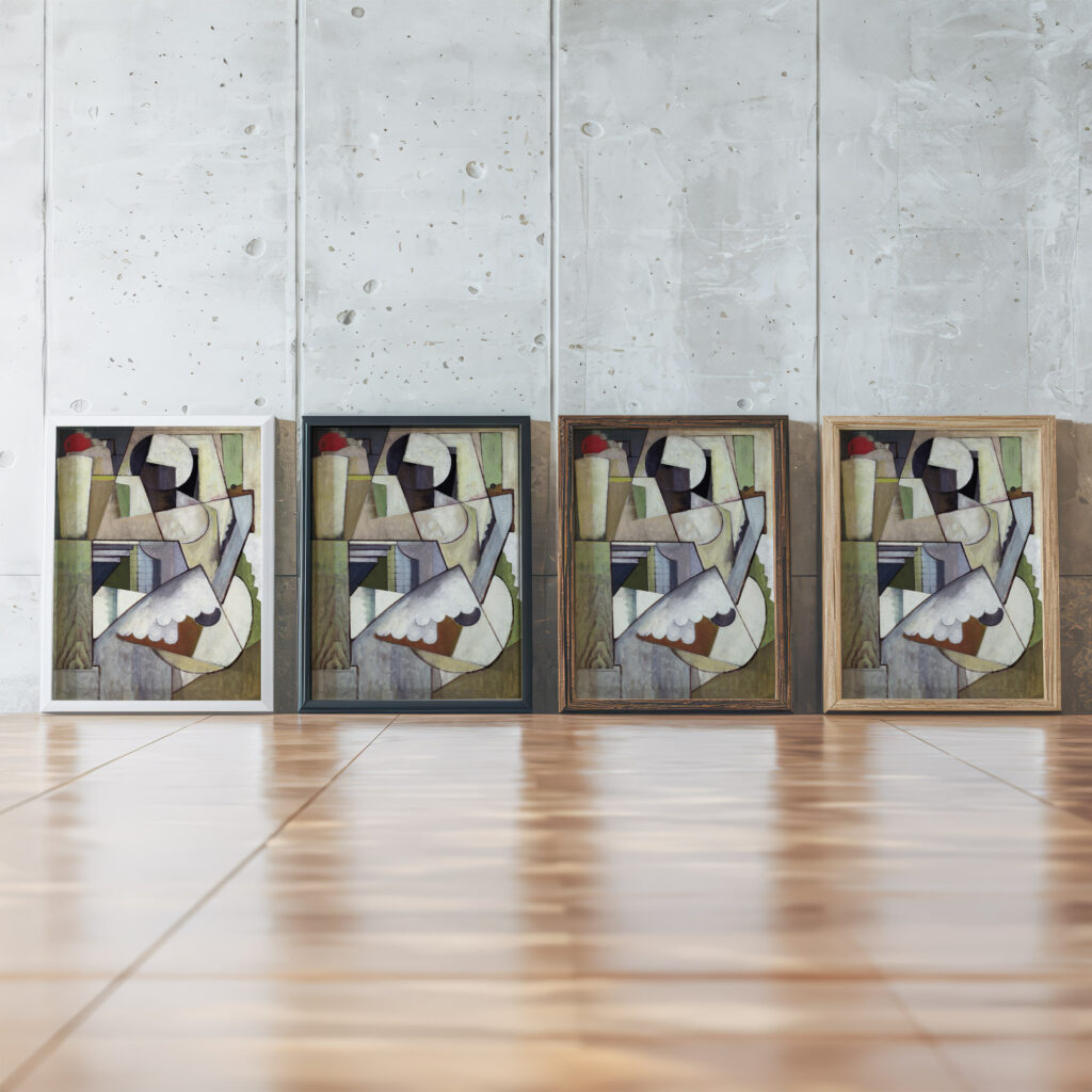 Figure with Guitar II 1914 Henry Fitch Taylor framed posters mockup