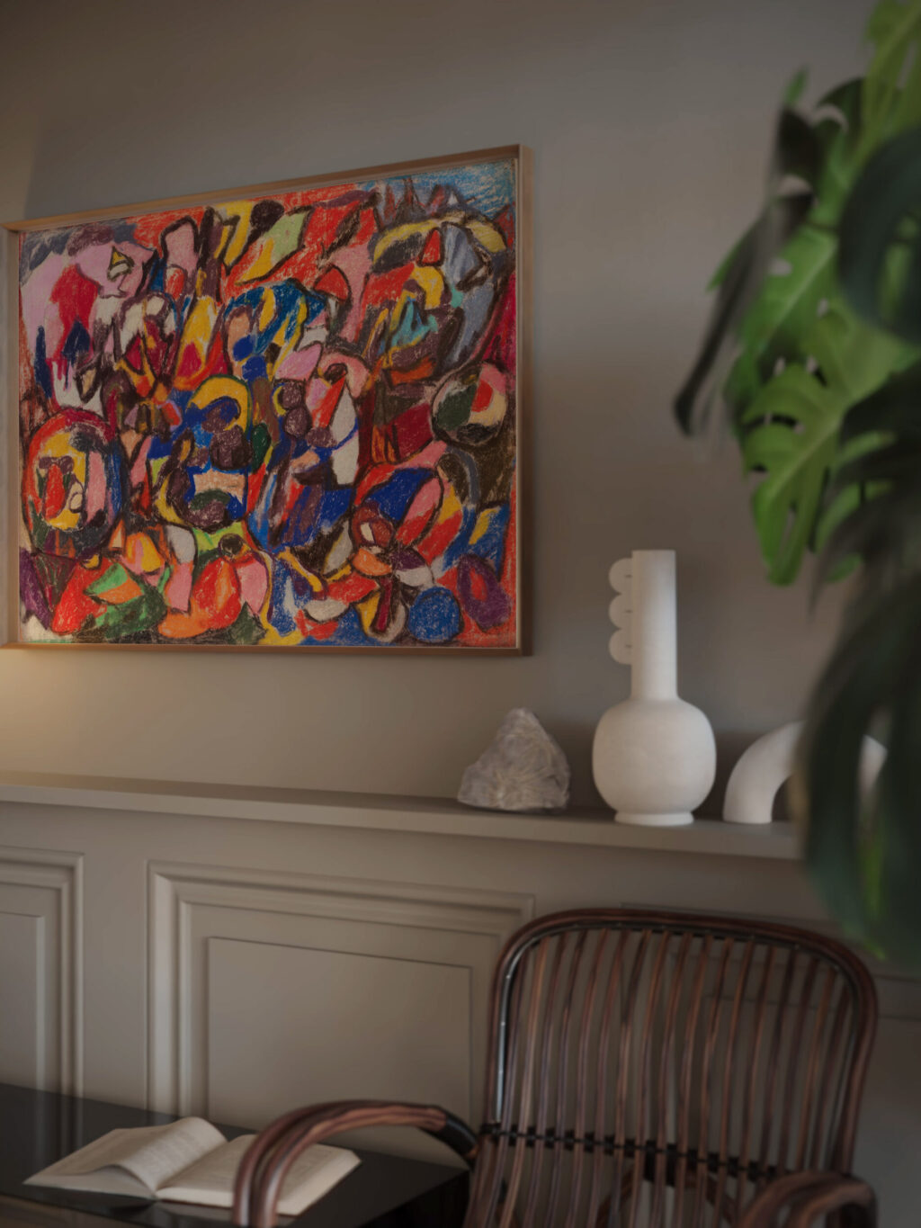 Figuren in Landschaft 1920 Adolf Holzel video mockup