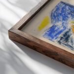 Figurenggruppe August Ludwig Schmitt close up dark wood mockup