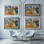 Figurenggruppe August Ludwig Schmitt framed posters mockup