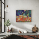 Figurengruppe unter lila grunen Formen 1920 Adolf Holzel 6 mockup