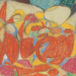 Figurengruppe unter lila grunen Formen 1920 Adolf Holzel 8 mockup