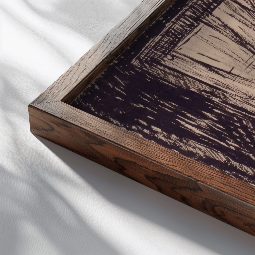 Figures before Window ca. 1914 1918 Henry Lyman Sayen close up dark wood mockup