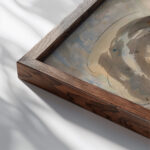 Figures in a Landscape 1924 Alfred Ost close up dark wood mockup