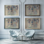 Figures in the Forest 1913 Rik Wouters framed posters mockup