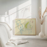 Figurliche Skizze weiblicher Akt und Frau mit Kind 1925 Albert Muller 4 mockup