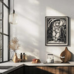 Figuur die zijn kin vasthoudt 1888 Henri Jonas 6 mockup