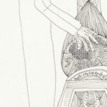 Figuur in een lange mantel met de linkerhand op een wereldbol 1943 10 17 Samuel Jessurun de Mesquita 8 mockup