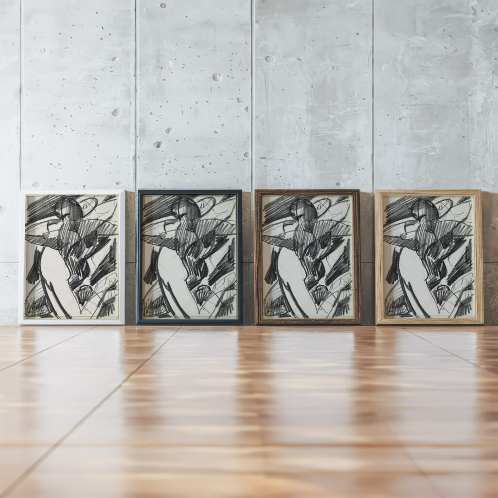Figuurstudie 1906 Reijer Stolk framed posters mockup