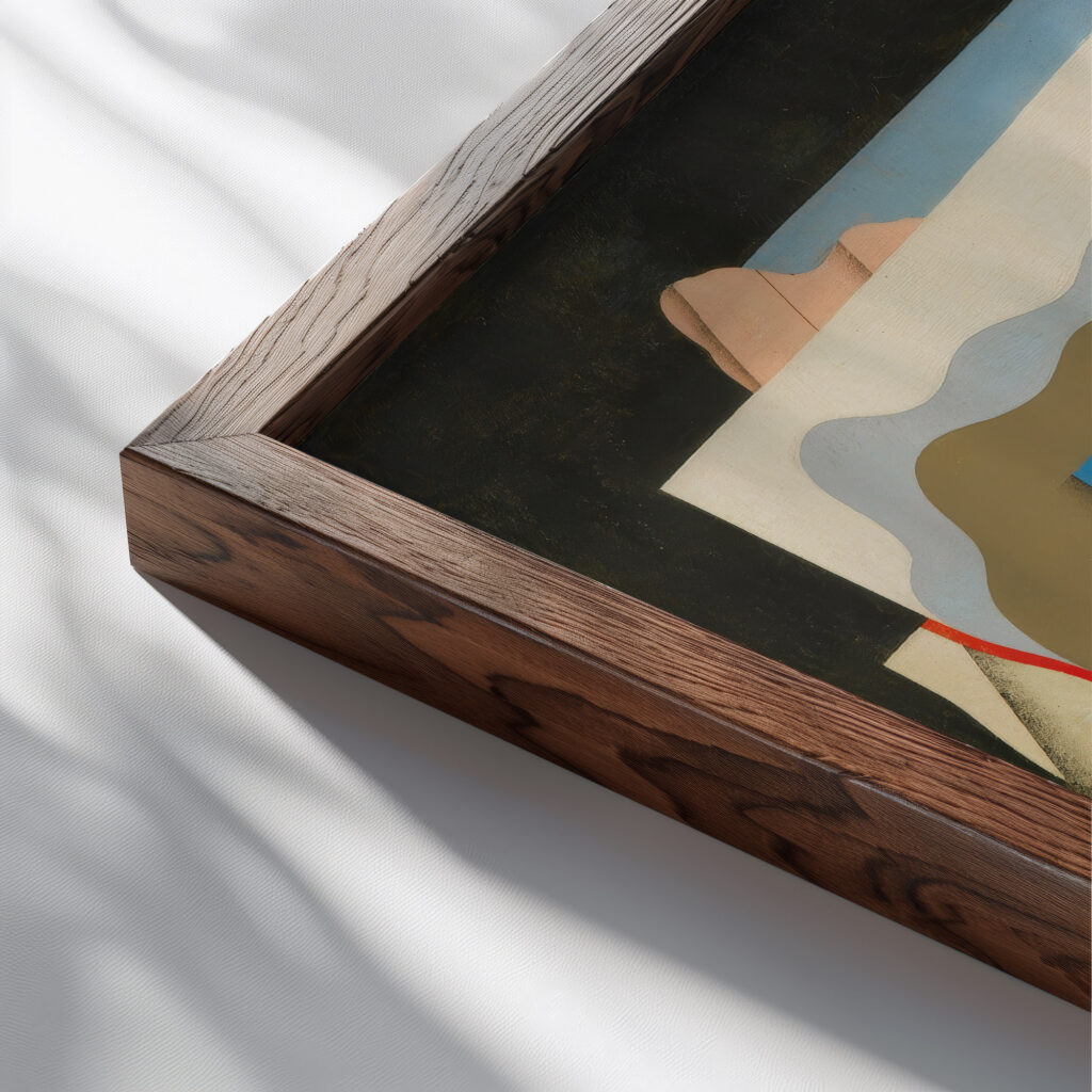 Fillette Allongee 1926 Georges Valmier close up dark wood mockup