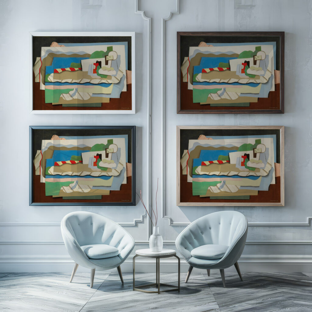 Fillette Allongee 1926 Georges Valmier framed posters mockup
